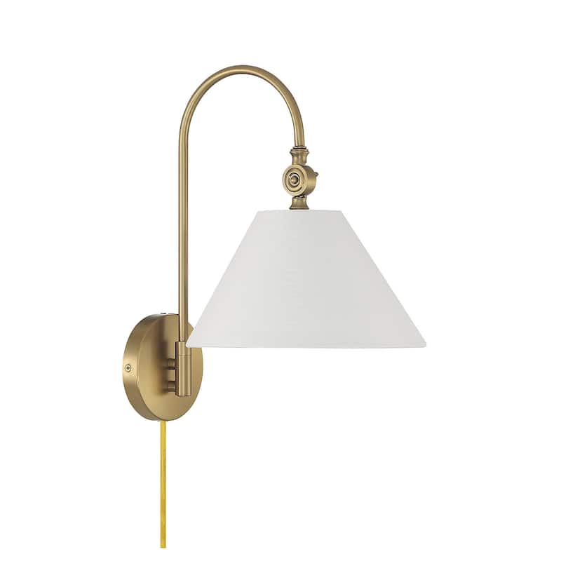 Meridian M90085 16" Tall Hardwired or Plug-In Wall Sconce