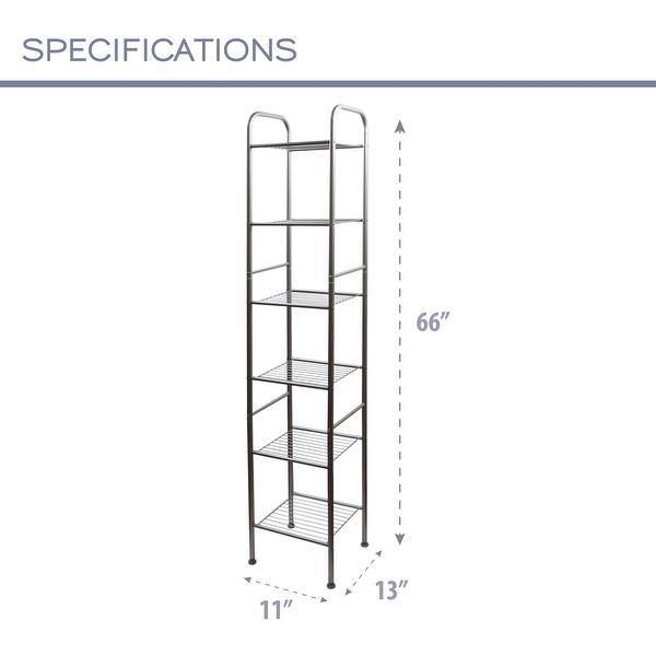 Shop Hermosa Home 6 Tier Steel Decorative Storage Shelving Unit