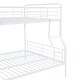 preview thumbnail 10 of 20, Full XL Over Queen Metal Bunk Bed with Ladder & High Guardrail, Heavy-Duty Metal Bunk Bed Dormitory Apartment Iron Frame Bed