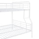 preview thumbnail 10 of 71, Full XL Over Queen Metal Frame Bunk Bed with Ladder and Guardrails