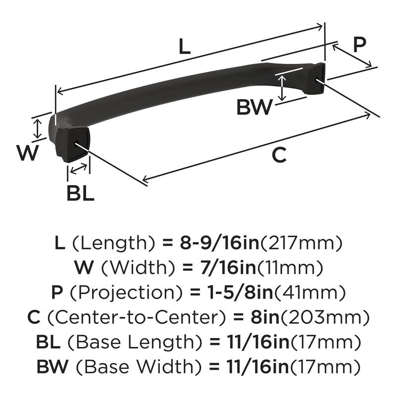Amerock BP55351 Revitalize 8" Center to Center Handle Cabinet Pull