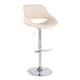 Option Cream Faux Leather/Chrome Metal