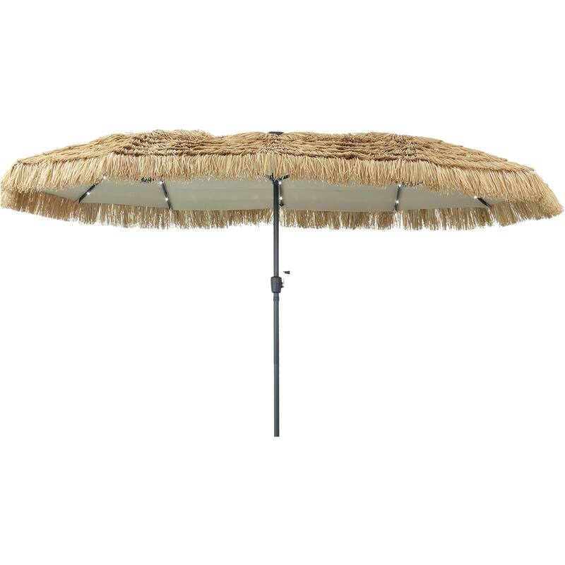 Autlaycil 13ft Extra Large Patio Umbrella with Solar Lights(Without Base)