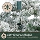 preview thumbnail 8 of 15, Fraser Hill Farm 10-Ft. Flocked Mountain Pine Christmas Tree - Snow