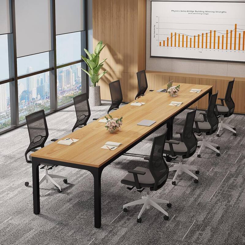 78.74" Large Rectangle Conference Table/Desk, Modern Seminar Meeting Table, Business Tables for Boardroom & Office