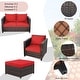 preview thumbnail 56 of 57, Costway 5PCS Patio Rattan Furniture Set Loveseat Sofa Ottoman