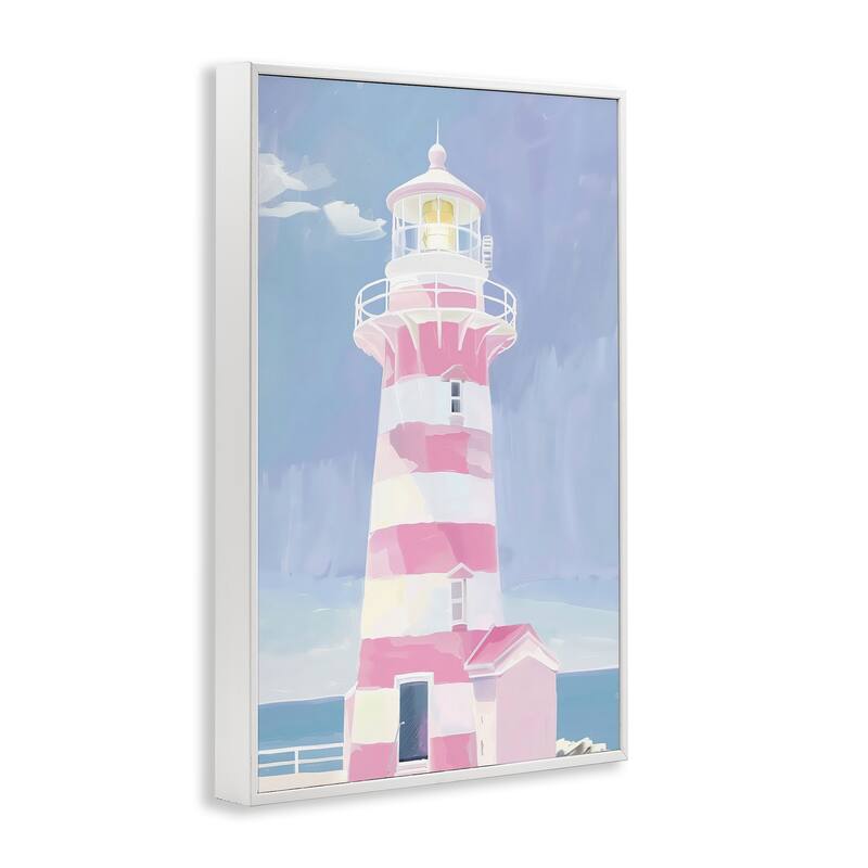 Stupell Muted Coastal Lighthouse Framed Giclee Art Design By Arlington Prints
