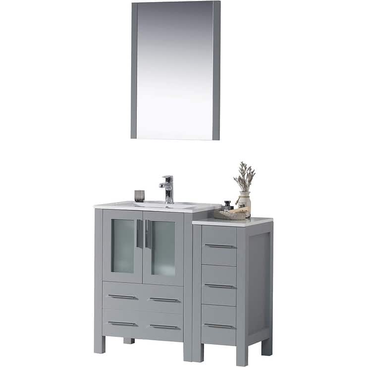 Blossom Sydney 36 Inch Solid Wood Bathroom Vanity with Sink & Cabinet
