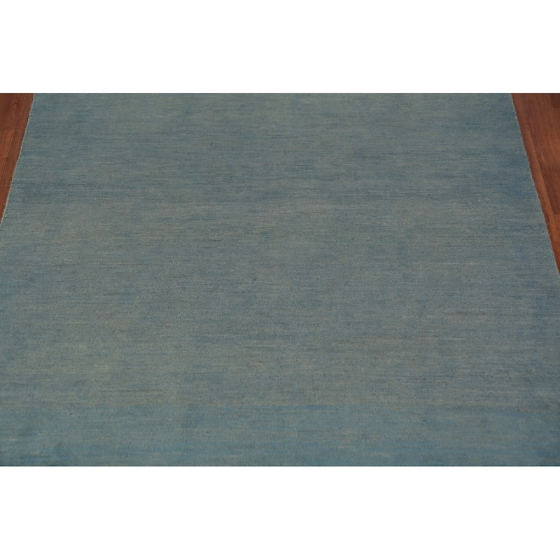 Modern Gabbeh Oriental Area Rug Handmade Tribal Wool Carpet - 4'10" x 6'4"