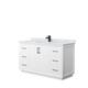 Option White, Black Trim, Carrara Marble Top