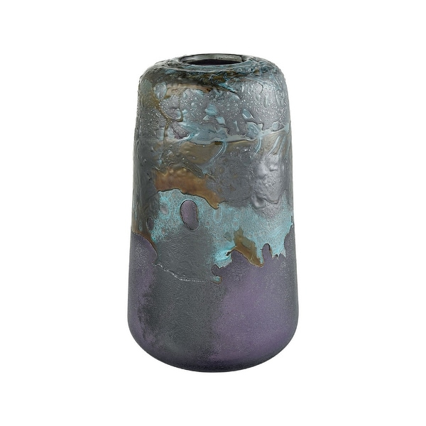 13” Ocean Inspired Blue Grotto Vase - N/A