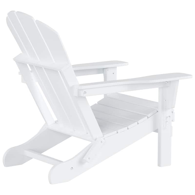 Polytrends Laguna All Weather Poly Outdoor Adirondack Chair - Foldable (Set of 2)