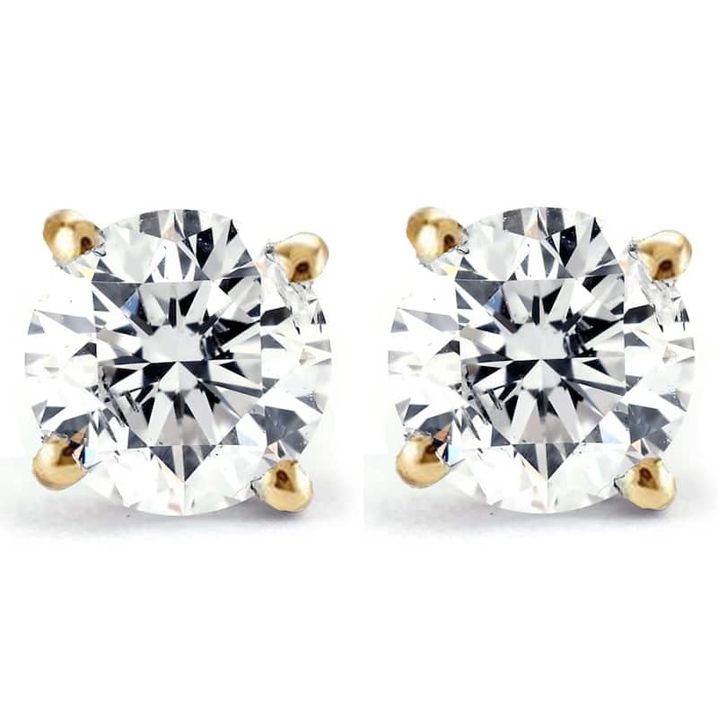 1/4ct Diamond Studs Yellow Gold