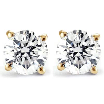 1/4ct Diamond Studs Yellow Gold