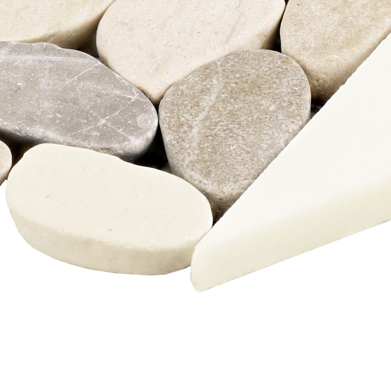 Daltile Pebble Oasis Natural Stone Tri-Hex Pebble Mosaic 11" x 10" (17 PC per Carton) (10.89 SQFT per Carton)
