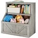 preview thumbnail 15 of 13, Kids Bookshelf, Wooden Toy Storage Organizer with Cubby