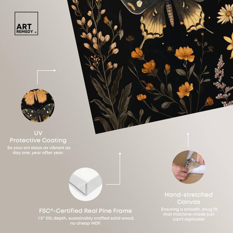 Winged Visitors II Canvas by Art Remedy, Gallery Wrapped