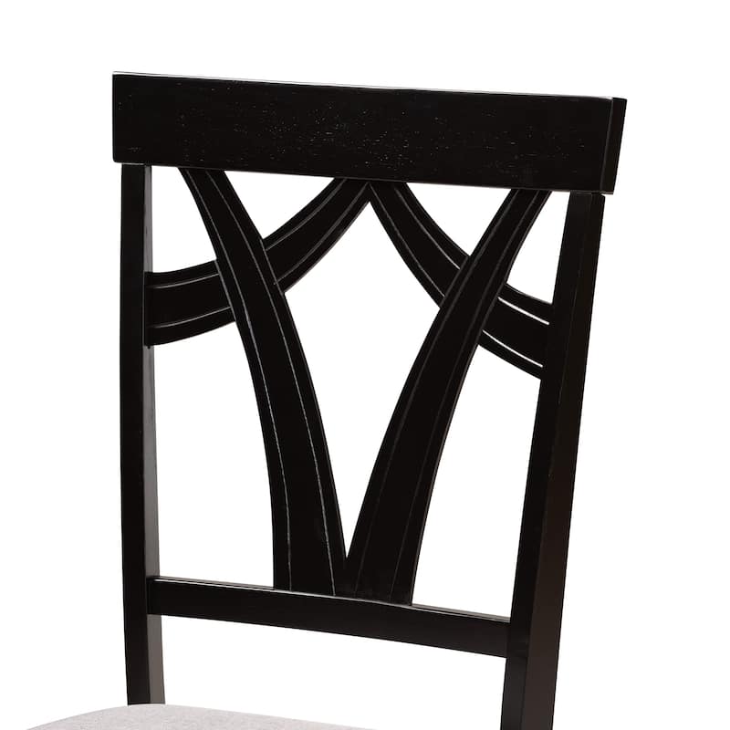 Rasa Modern and Contemporary 5-Piece Wood Dining Set-Grey/Dark Brown