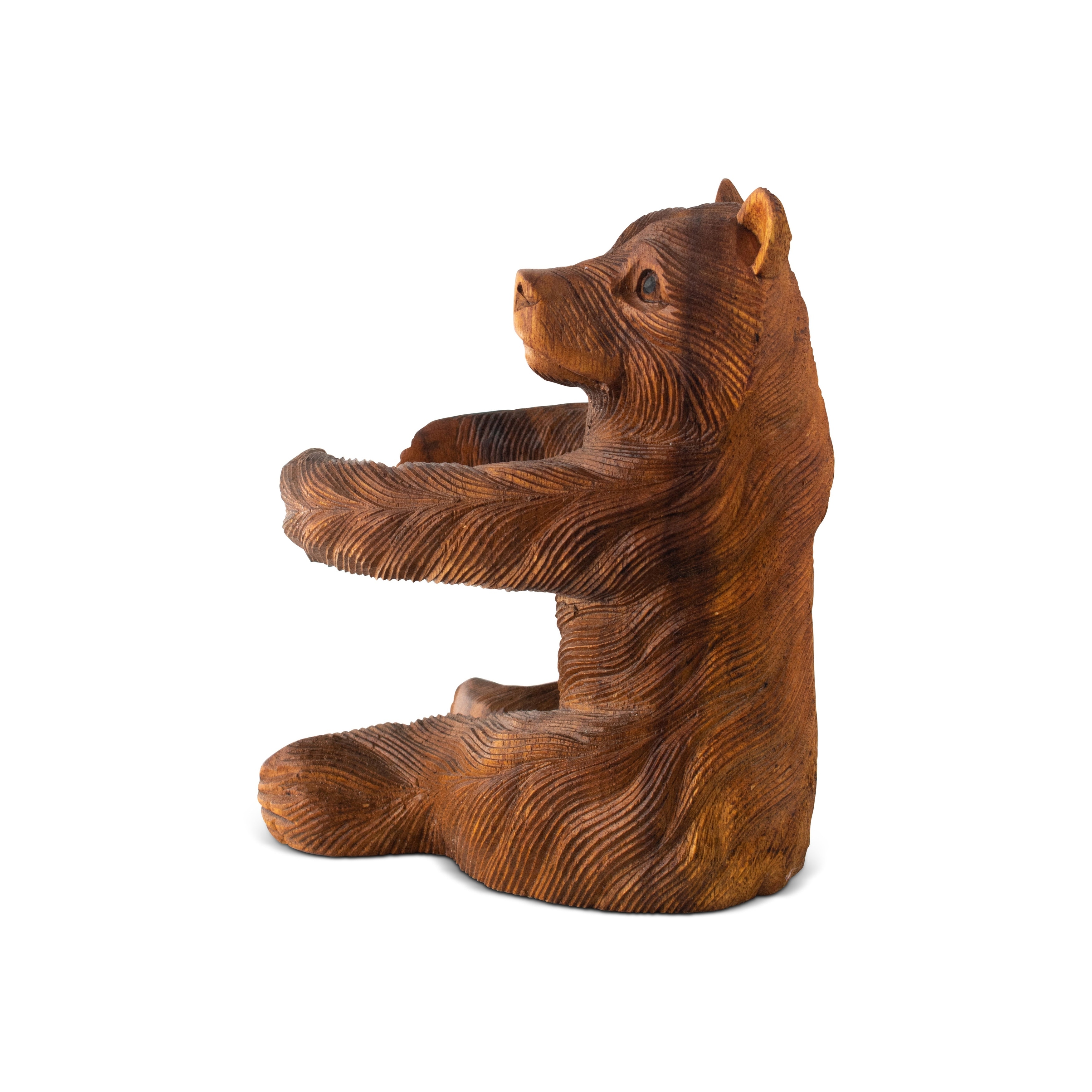 Wooden Hand Carved Grizzly Bear Wine Bottle Holder Rack Handmade Tabletop Wood Home Decor Accent Decoration Bar Handcrafted Bed Bath Beyond 38409287