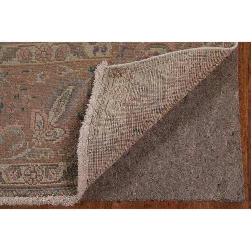 Distressed Tabriz Persian Vintage Rug Handmade Oriental Wool Carpet - 9'6" x 12'9"