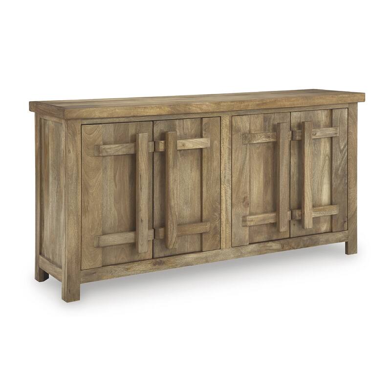 Signature Design by Ashley Dresor Natural Accent Cabinet - 68.13" W x 18" D x 36.25" H
