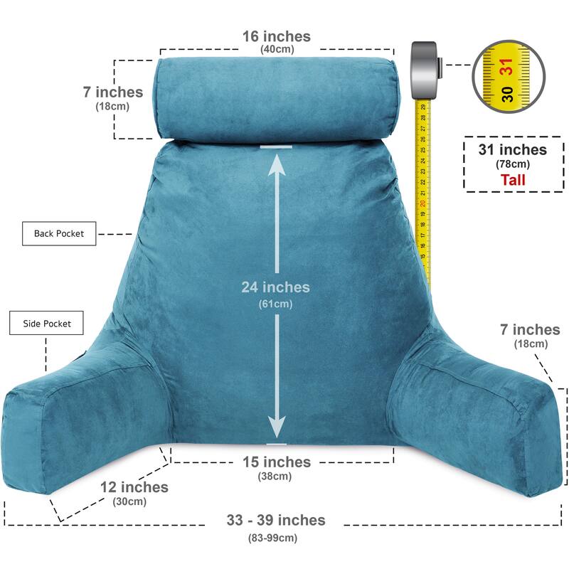 Husband Bedrest Micro-Suede Reading Pillow