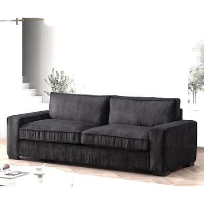 Luxe Corduroy Sofa with Sleek Design Spacious and Comfortable 3 Seater Couch Large