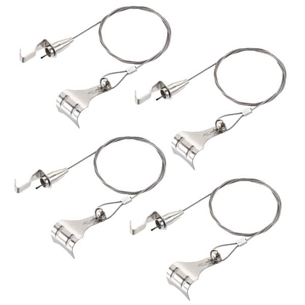 Picture Hanging Wire Kit, 4Set 1M Wire with Large SHook Load 66 lbs