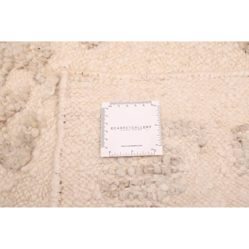 ECARPETGALLERY Hand-knotted Looma Cream Wool Rug - 8'3 x 9'8