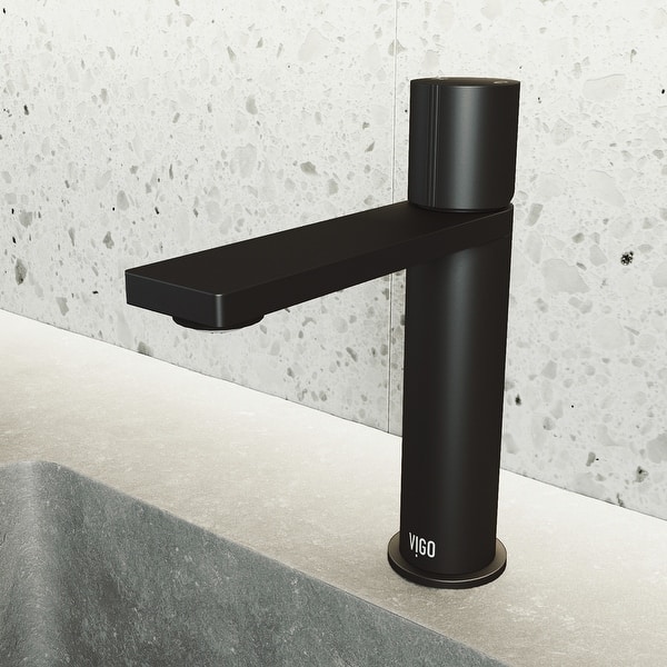 slide 2 of 62, VIGO Halsey 8" H Single Handle Single Hole Bathroom Faucet Without Extras - Matte Black