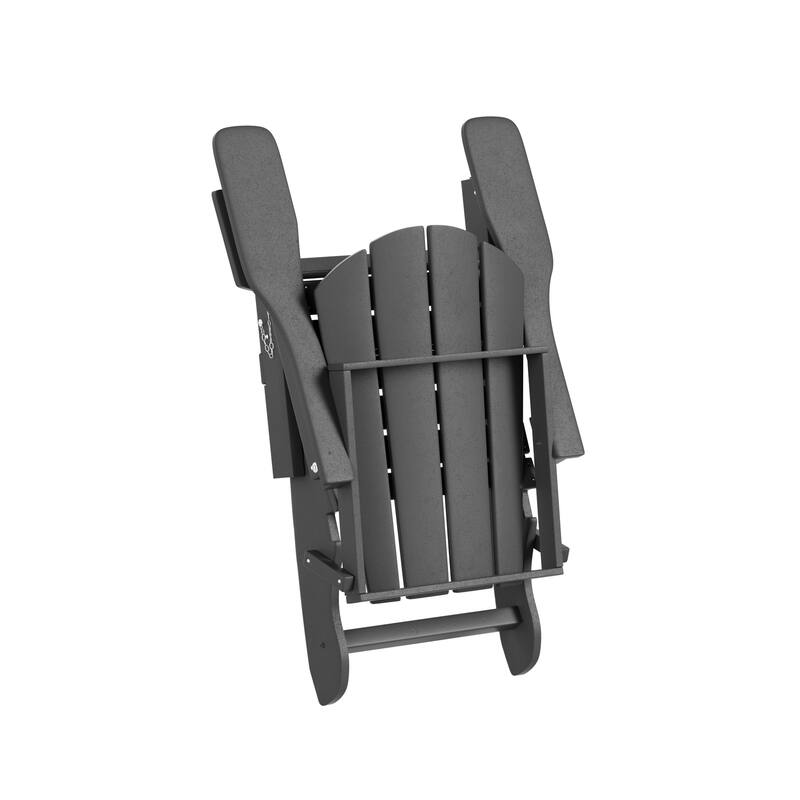 POLYTRENDS Laguna All Weather Poly Outdoor Adirondack Chair - Foldable (Set of 2)
