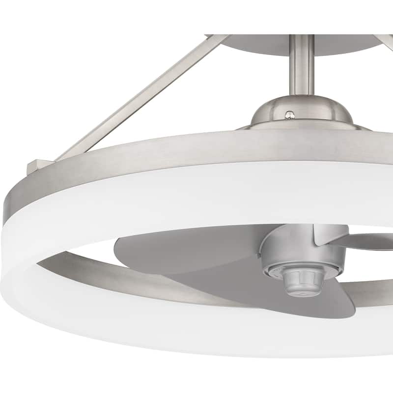 Cohen Integrated LED Brushed Nickel Fan Light