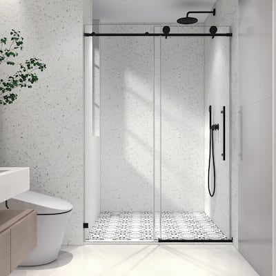 Frameless one fixed and one shifted Shower Door