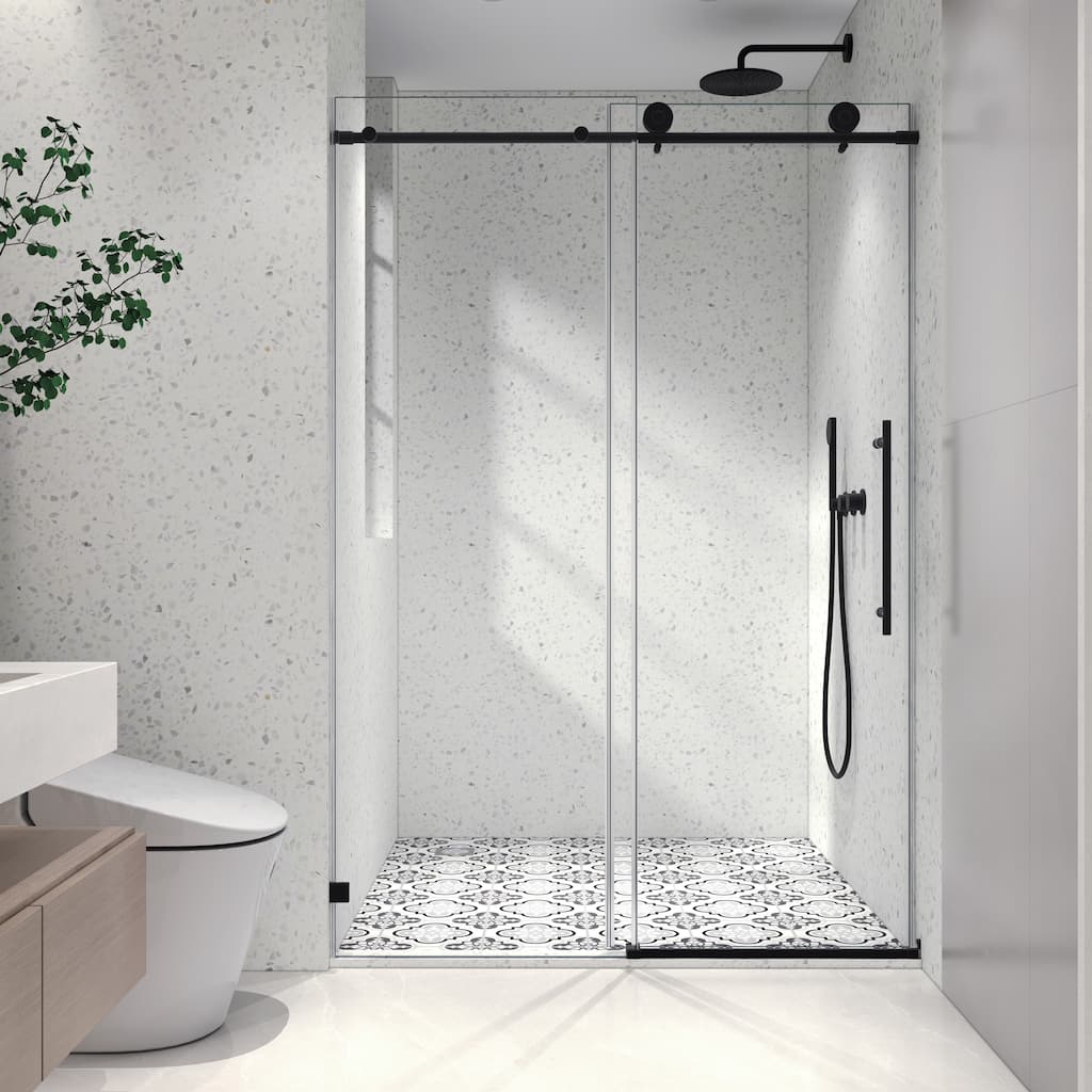 Frameless one fixed and one shifted Shower Door