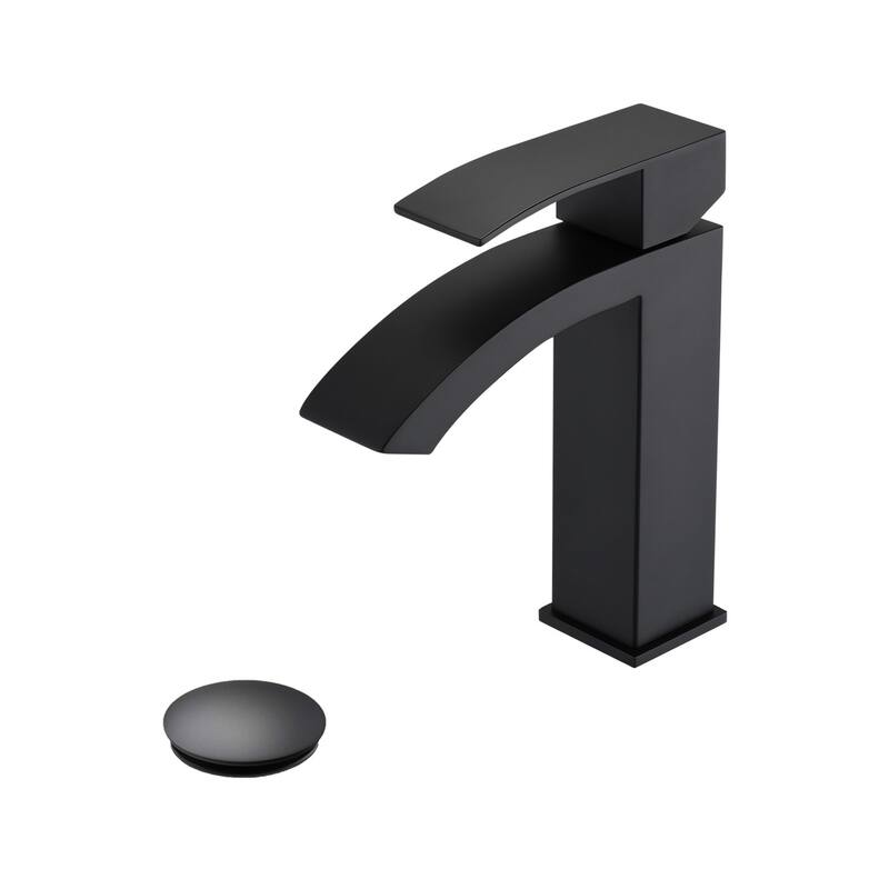 Single lever modern style waterfall spout faucet