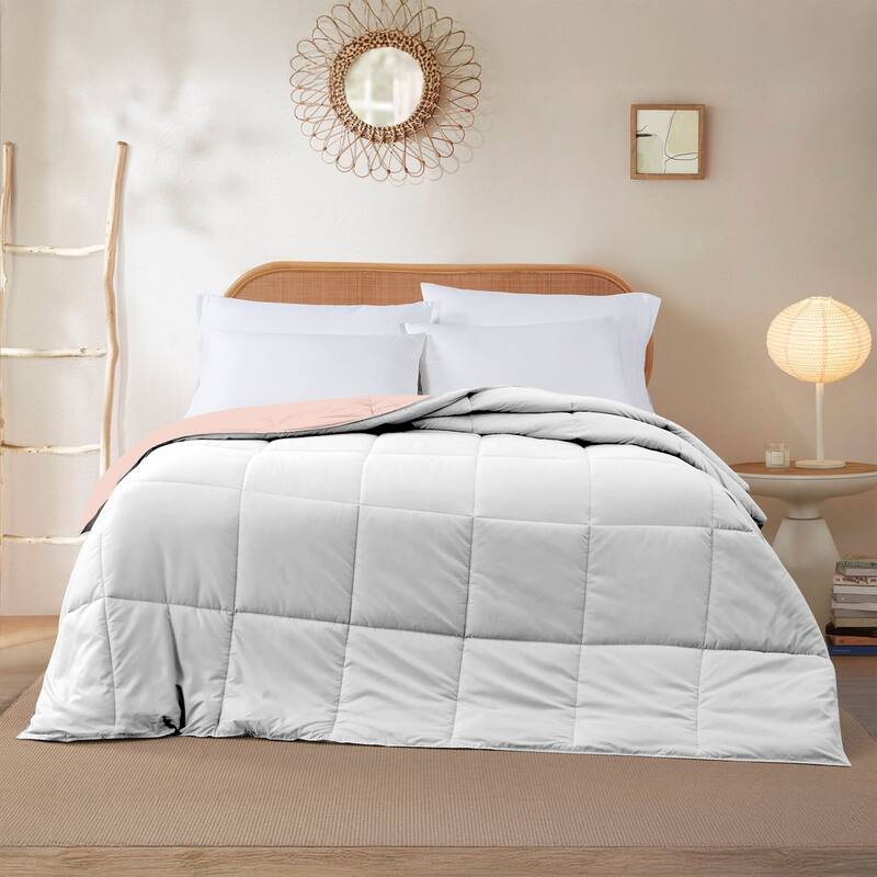 Modern Threads All-season Reversible Down Alternative Comforter - Twin - Blush/White