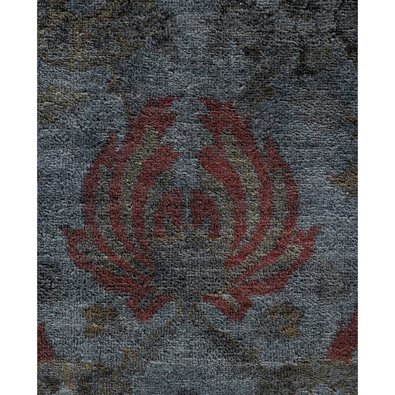 Overdyed One-of-a-Kind Hand-Knotted Area Rug - Gray - 8' 0" x 10' 0"