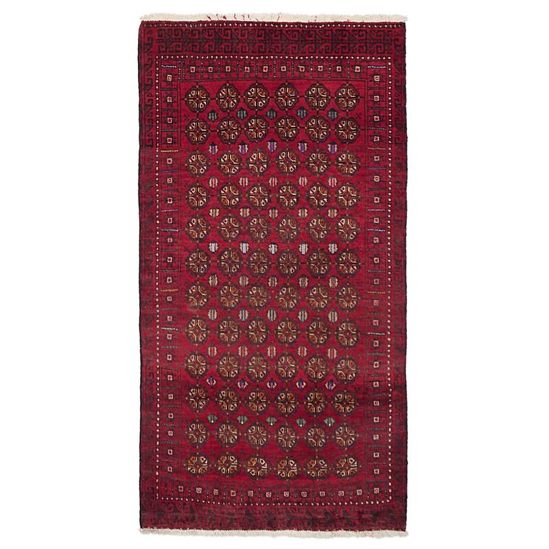ECARPETGALLERY Hand-knotted Teimani Red Wool Rug - 3'5 x 6'5