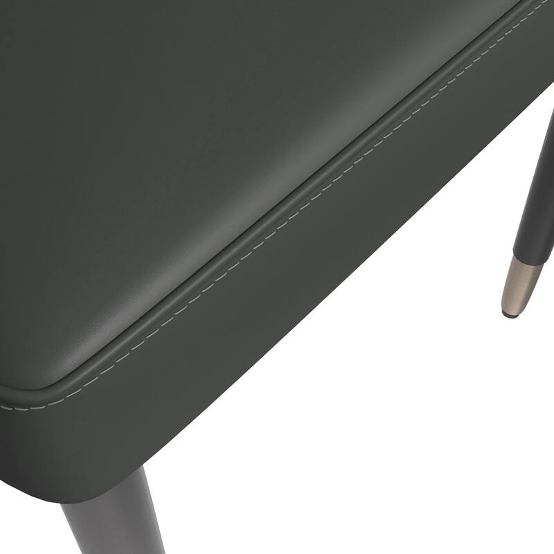 Allure Modern High-back Fabric or Leather Upholstered Accent Dining Chair with Solid Oak Wood Legs (Set of 4)