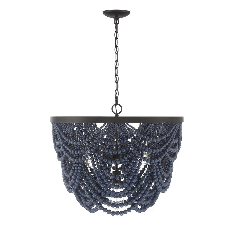 Meridian M100101 5 Light 24" Wide Beaded Chandelier