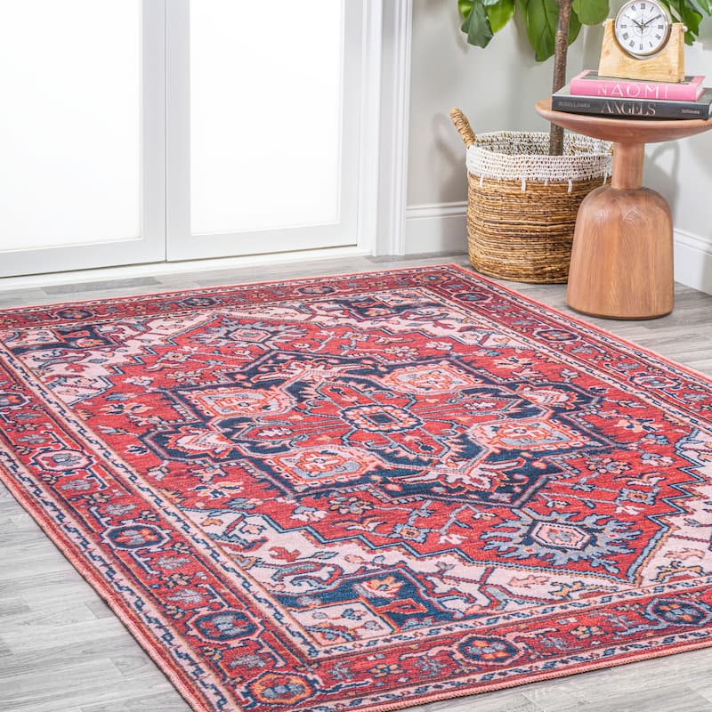 JONATHAN Y Cirali Ornate Large Medallion Machine Washable Area Rug
