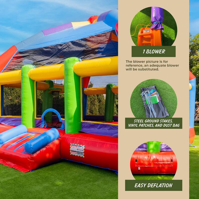 XJUMP Grand Party Dome 20 x 20 Commercial Grade Inflatable Bounce House with Air Blower, Outdoor Play for Kids, Summer Fun