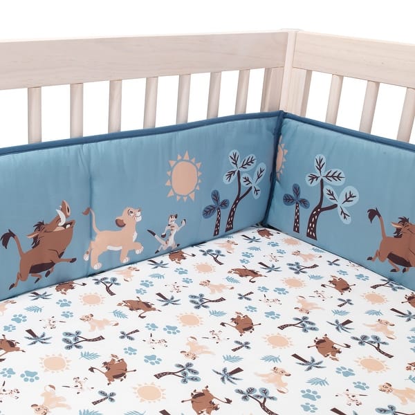 Shop Disney Baby Lion King Adventure Blue 4 Piece Baby Crib Bumper