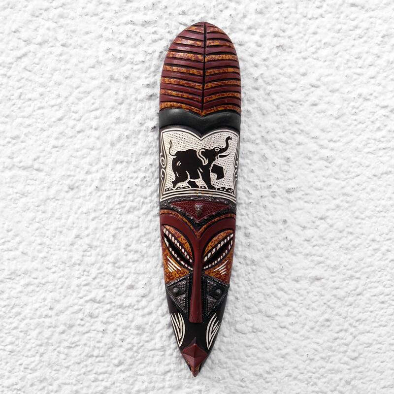 Novica Handmade Akono African Wood Mask