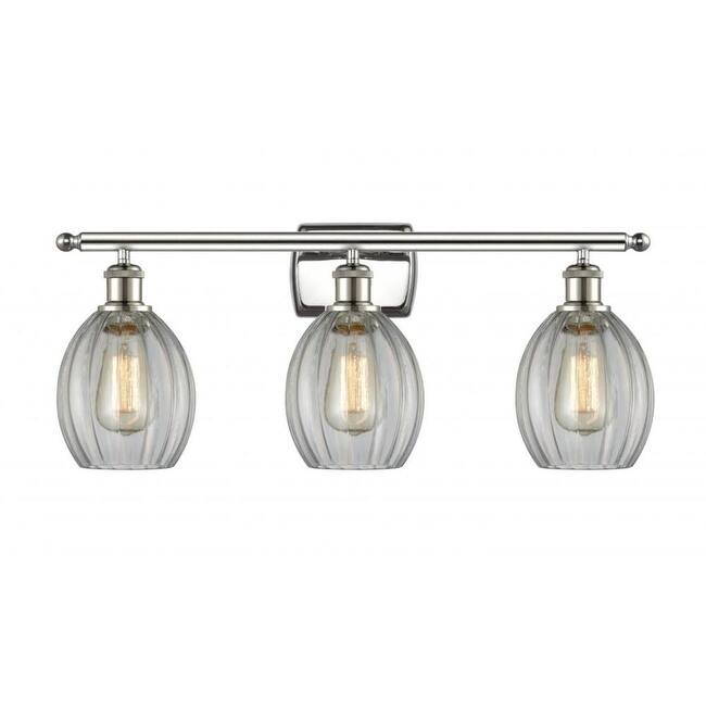 Innovations Lighting Eaton 3 Light 26" Wide Bathroom Vanity Light - Polished Nickel / Clear