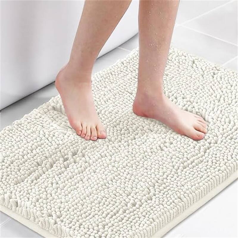Bath Mat Bathroom Rug - Cream - 20" x 32"