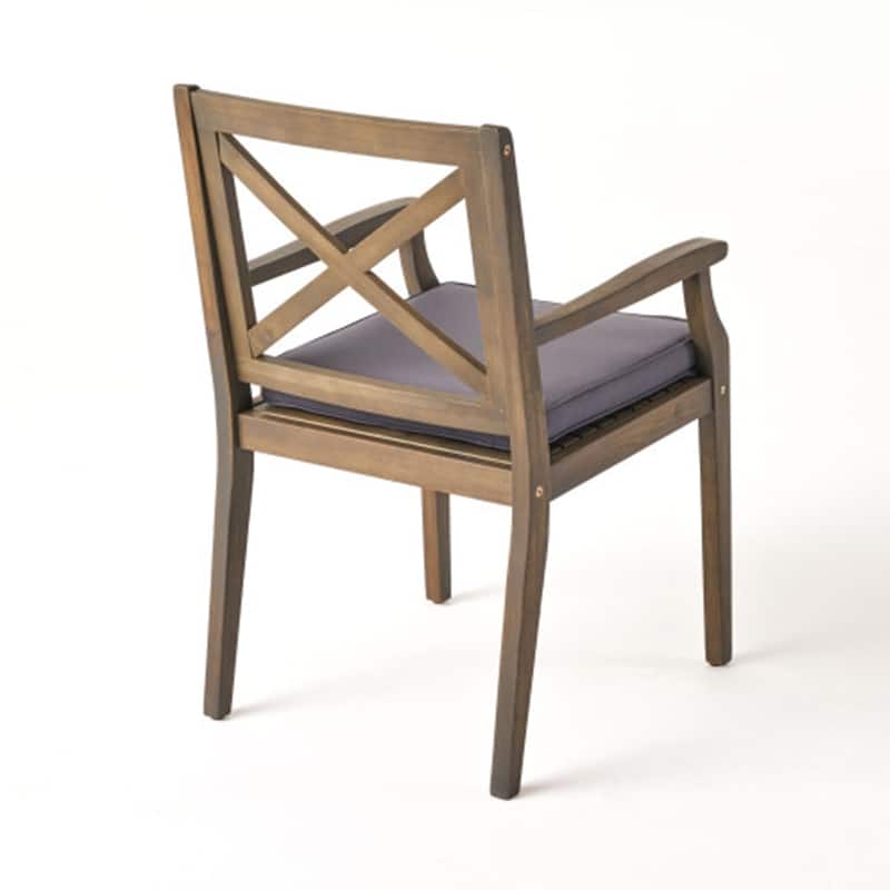 Perla Outdoor Acacia Wood Dining Chair (Set of 2) by Christopher Knight Home