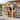 COSIEST 6'×8' Outdoor Wood Bar Gazebo with Storage Shelves, TV Mount & Power Outlet, All-Weather Patio Pavilion