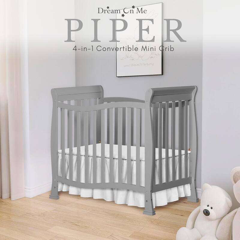 Dream On Me Violet 4-In-1 Convertible Mini Crib