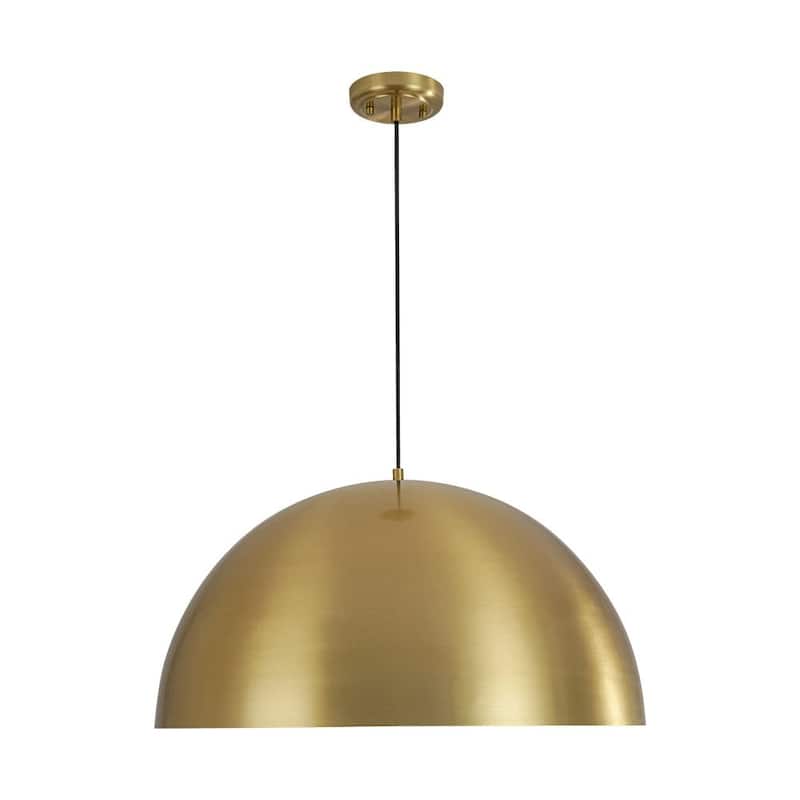 Mid-century 1-Light Metal Dome Single Pendant